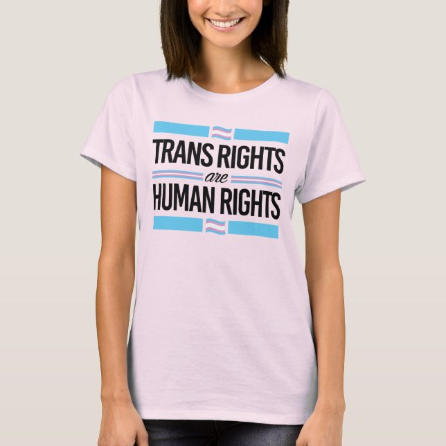 T-SHIRT LES DROITS TRANS SONT DES DROITS HUMAINS (Devant)