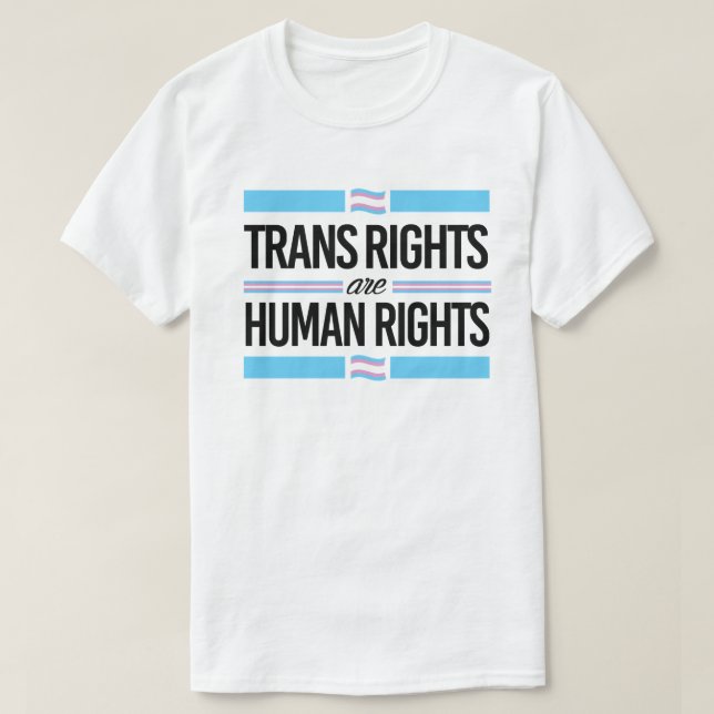 T-shirt Les droits trans sont des droits humains (Design devant)