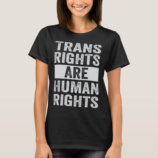 T-shirt Les droits trans sont des droits humains - Justice (Devant)