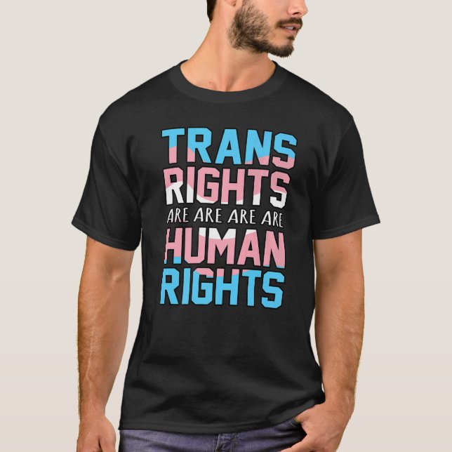 T-shirt Les Droits Trans Sont Un Soutien À L'Égalité Des D (Devant)