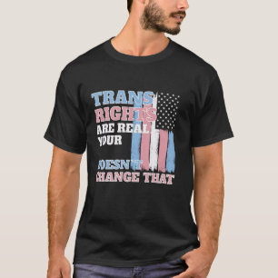 T-shirt Les droits trans sont un soutien aux droits humain