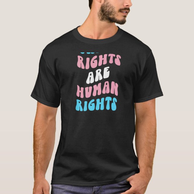 T-shirt Les droits transgenres sont des droits de l'homme  (Devant)