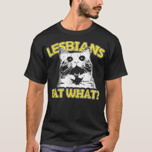 T-shirt Les Drôle Amoureux de les chats Lesbiennes Mangent