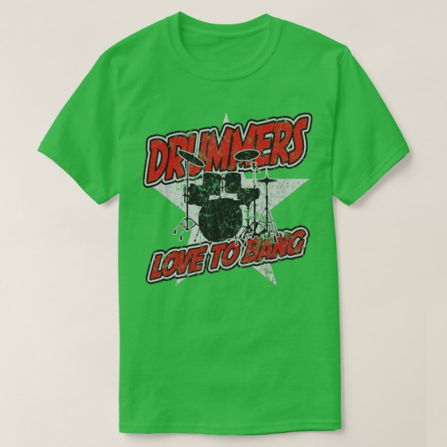 T-shirt Les Drummers Aiment Bang Percussion (Design devant)