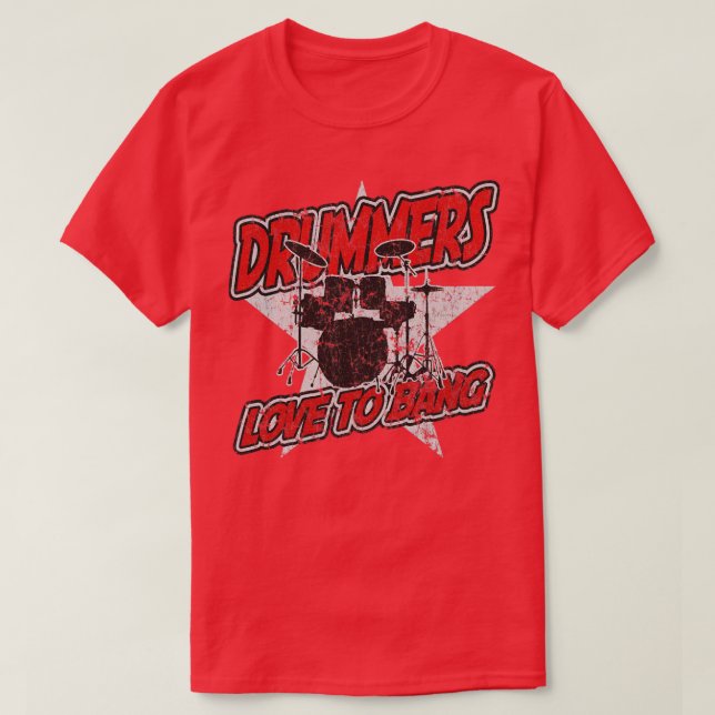 T-shirt Les Drummers Aiment Bang Percussion (Design devant)