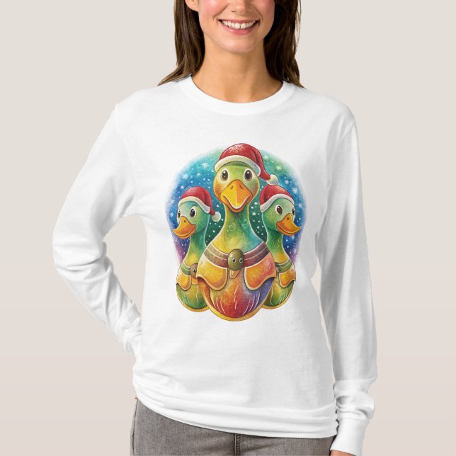 T-shirt Les Ducks de Père Noël (Devant)