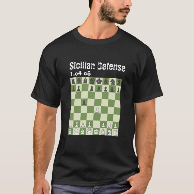 T-shirt Les échecs, c'est la vie - Défense sicilienne (Devant)