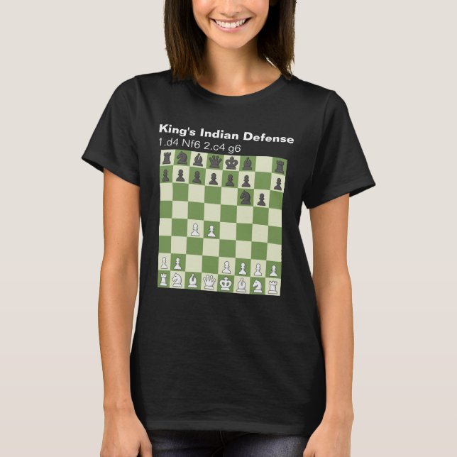 T-shirt Les échecs, c'est la vie - La défense indienne du  (Devant)