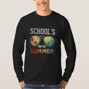 T-shirt Les Écoles Pour L'Été Dernier Jour De L'École verr