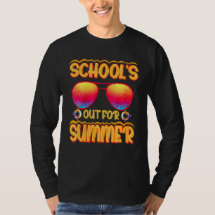 T-shirt Les Écoles Pour L'Été Joyeux Jour Dernier De L'Éco