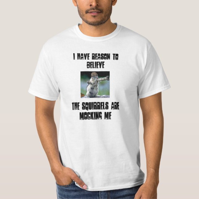 T-shirt Les écureuils me raillent (Devant)
