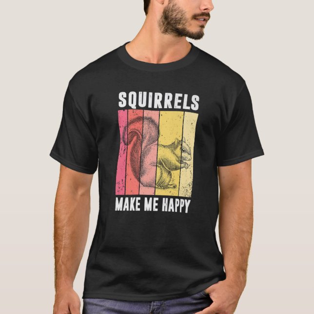 T-shirt Les Écureuils Me Rendent Heureux Amoureux Des Écur (Devant)