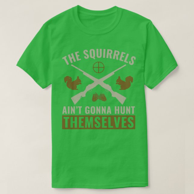 T-shirt Les Écureuils Vont Se Chasser L'Écureuil (Design devant)