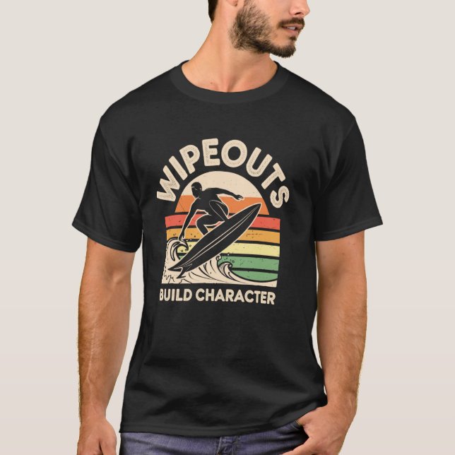 T-shirt Les effacements construisent un caractère drôle de (Devant)