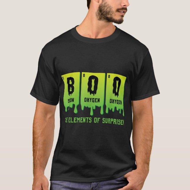 T-shirt Les Éléments Du Professeur De Science Surprise Hal (Devant)