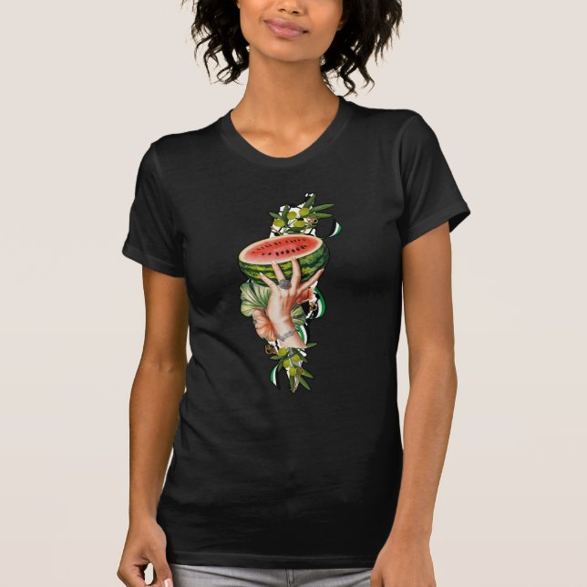T-shirt Les éléments palestiniens traditionnels en palesti (Devant)