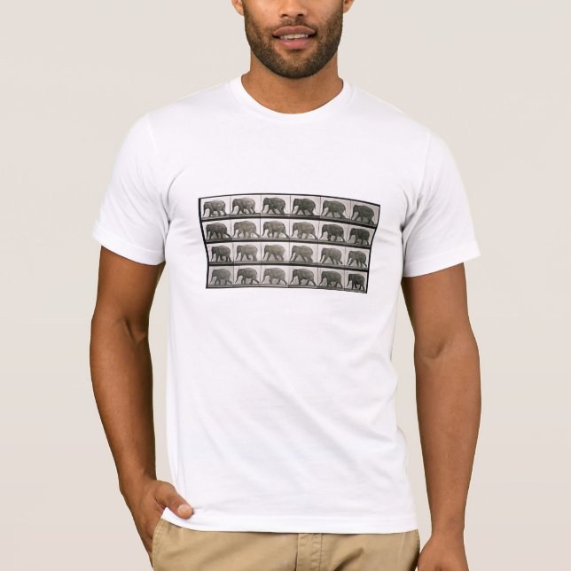T-shirt Les éléphants de Muybridge (Devant)