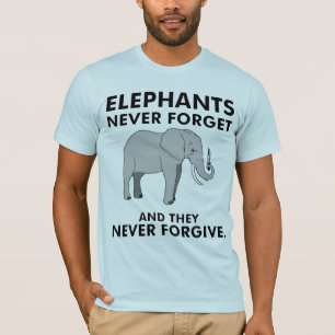 T-shirt Les éléphants n'oublient jamais