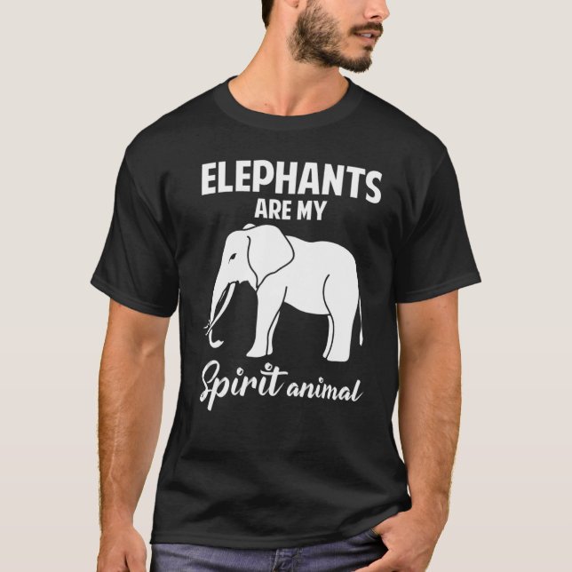T-shirt Les éléphants Sont Mon Esprit Animal Elephant Pour (Devant)