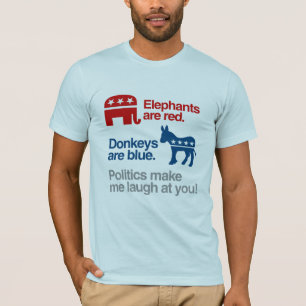 T-SHIRT LES ÉLÉPHANTS SONT ROUGES. LES ÂNES SONT BLEUS.