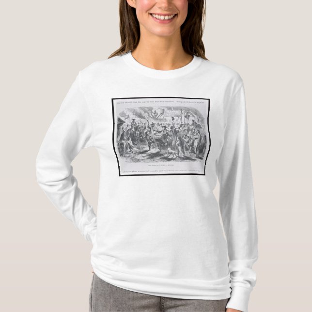 T-shirt Les émeutes d'acte de timbre à Boston (Devant)