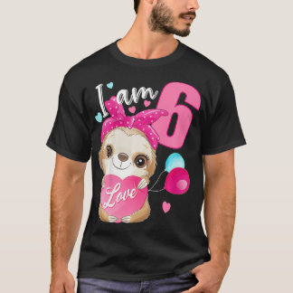 T-shirt Les enfants 6 Years 6 Birthday Outfit girl