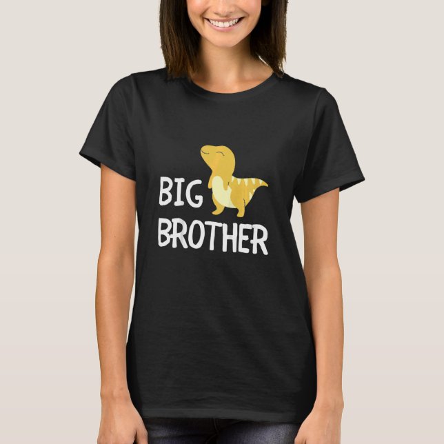 T-shirt Les enfants Big Brother dinosaure Meilleur frère M (Devant)