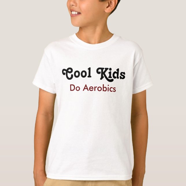 T-shirt Les enfants cool font de l'aérobic (Devant)