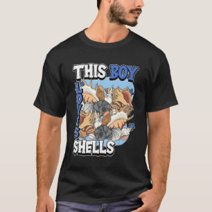 T-shirt Les Enfants Coquillent Mussel Coquille Coquille Ce