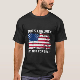 T-shirt Les Enfants De Dieu Ne Sont Pas À Vendre Drapeau A