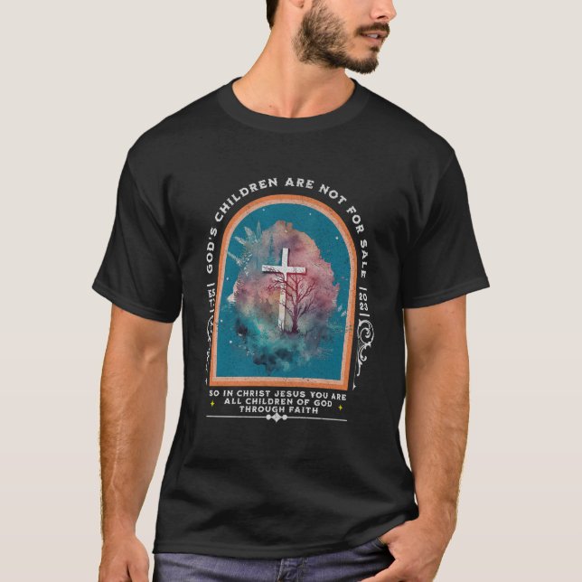 T-shirt Les Enfants De Dieu Ne Sont Pas À Vendre Religion  (Devant)