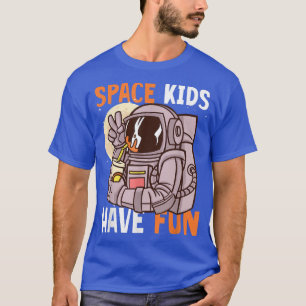 T-shirt Les enfants de l'espace s'amusent avec l'astronaut