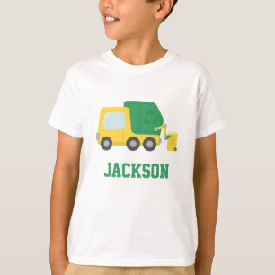 T-shirt Les enfants des poubelles à recyclage jaune et ver