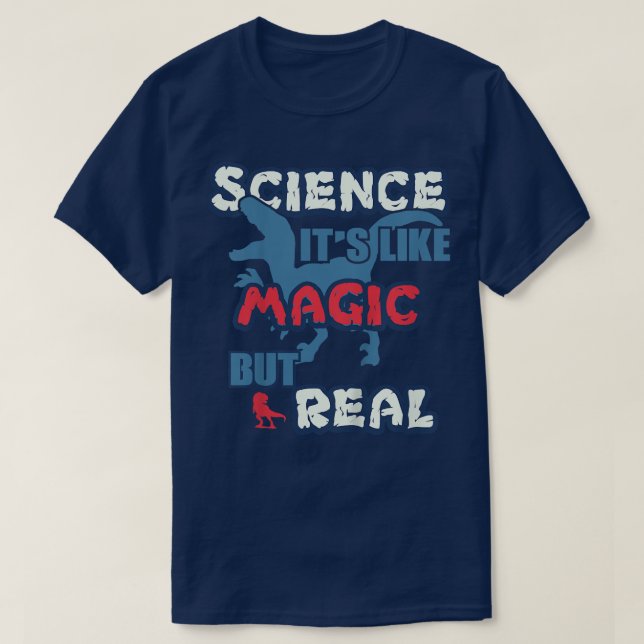 T-shirt Les enfants Dinosaur & T-rex science comme des che (Design devant)