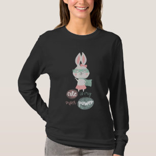 T-shirt Les Enfants Est Mon Super Power Bunny