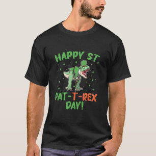 T-shirt Les enfants heureux St Pat Trex Day Dino St Patric