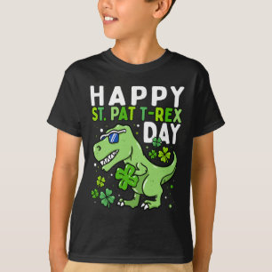 T-shirt Les enfants heureux St Pat Trex Day Dino St Patric