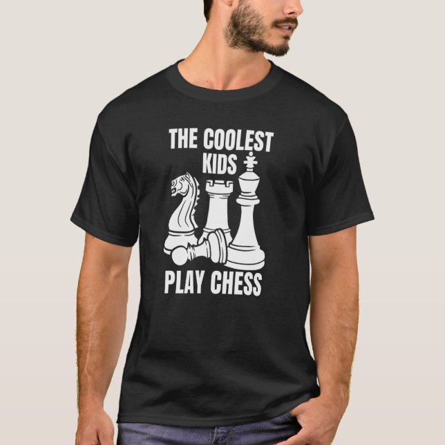 T-shirt Les Enfants Les Plus Cools Jouent À La Poitrine (Devant)