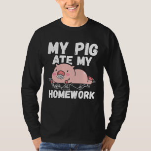 T-shirt Les enfants Mon cochon a mangé mes devoirs