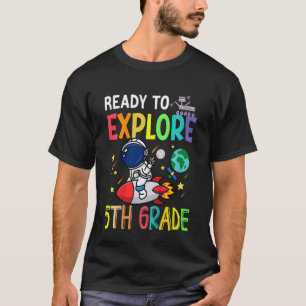 T-shirt Les Enfants Prêts À Explorer L'Astronaute De Cinqu