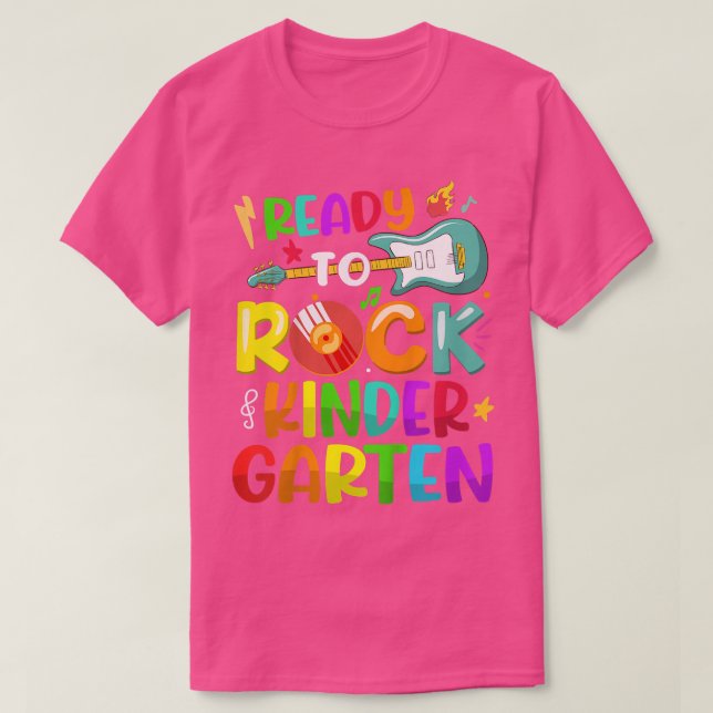 T-shirt Les Enfants Prêts À Rock maternelle Premier Jour D (Design devant)