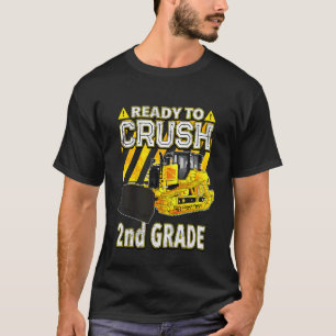 T-shirt Les Enfants Reviennent À L'École Bulldozer Prêt À