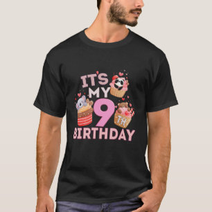 T-shirt Les Enfants S'Amusent Cute Animal Cupcake Son 9E A