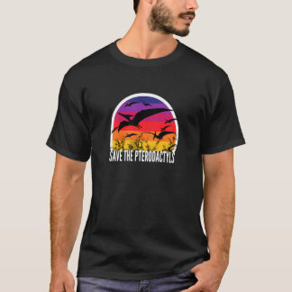 T-shirt Les Enfants Sauvent Les Pterodactyles Dinosaure Pr