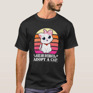 T-shirt Les enfants sont surestimés Adoptez un chat  Papa 