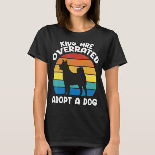 T-shirt Les Enfants Sont Surévalués Adopter Un Chien Rétro