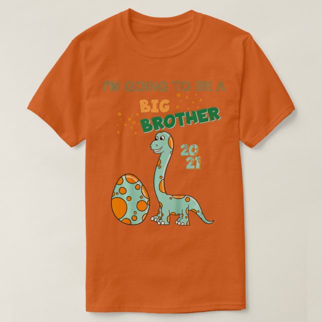 T-shirt Les enfants vont être un Big Brother 2021 Dinosaur (Design devant)