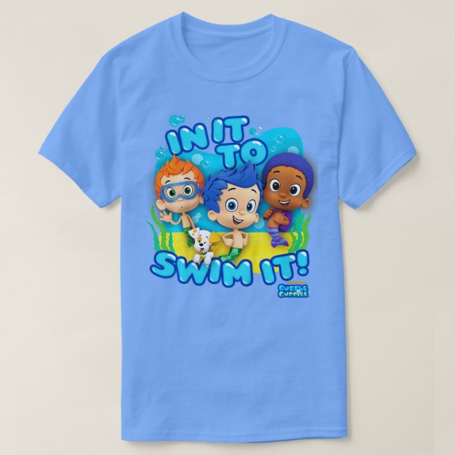 T-shirt Les Enfants Y Bubble Des Guppies Pour Le Nager (Design devant)