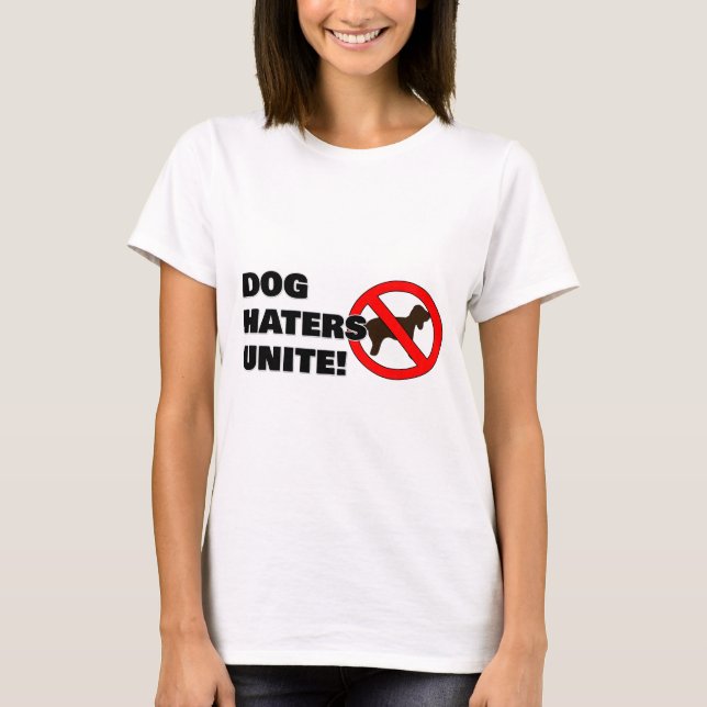 T-shirt Les ennemis des chiens s'unissent ! (Devant)