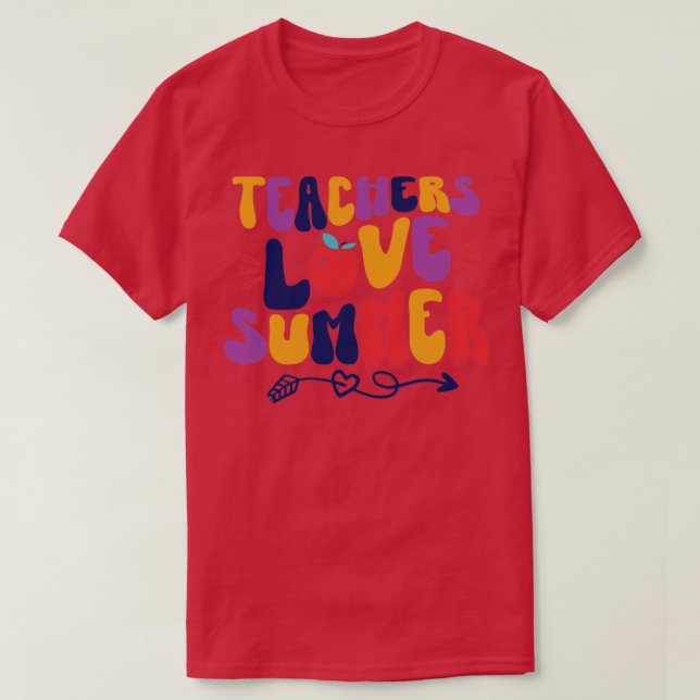 T-shirt Les enseignants aiment l'été (Design devant)